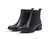 Bota Feminina Chelsea Elástico Lateral Couro Preto