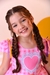 Vestido Infantil Junino Festa São João Rosa Xadrez Girassol - comprar online
