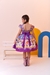 Vestido Infantil Junino Luxo Xadrez Lilás Fogueira Festa São João - comprar online