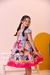 Vestido Infantil Junino Luxo Xadrez Colorido Festa São João
