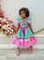 Vestido Infantil Junino Caipira Xadrez Verde e Branco Luxo na internet