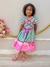 Vestido Infantil Junino Caipira Xadrez Verde e Branco Luxo na internet