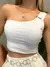 Cropped Feminino em Suplex Alça Única com Fivela Lira Ref. 1404 - Atittude Store