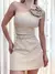 Conjunto Feminino em Alfaiataria Short Saia e Cropped Alça Única com Flor Vivi - Atittude Store