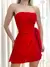 Vestido Feminino Curto em Duna sem Alça Transpassado Ingrid Ref. 1308