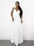 Vestido Feminino Longo em Crepinho Plissado com Amarração Raiane Ref. 1318 - comprar online