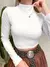Cropped Feminino em Ribana Manga Longa com Gola Ramona Ref. 889 - loja online