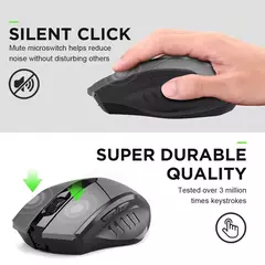 INPHIC-ratón inalámbrico PM6 para oficina, Mouse recargable con Bluetooth, 2,4 en internet
