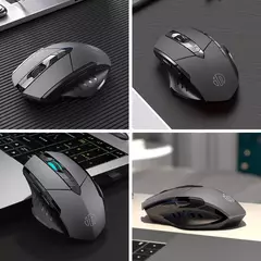 INPHIC-ratón inalámbrico PM6 para oficina, Mouse recargable con Bluetooth, 2,4