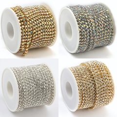 QIAO-cadenas de diamantes de imitación para ropa, adornos de cristal con purpurina 9 mts. - Importadora Serendipia-Etéreo 