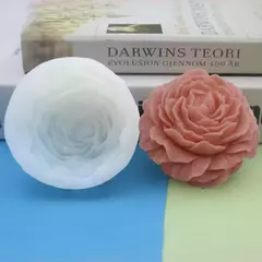 Molde de vela de silicona de flor de peonía grande, herramienta de horneado de - tienda en línea