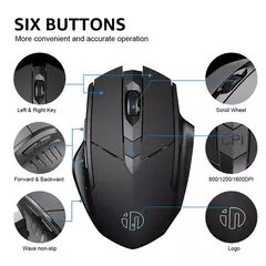INPHIC-ratón inalámbrico PM6 para oficina, Mouse recargable con Bluetooth, 2,4 - comprar en línea