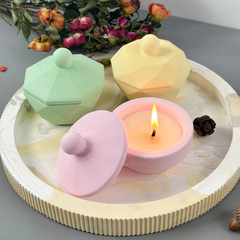 Molde de silicona con tapa para fabricación de artesanías, maceta de flores re