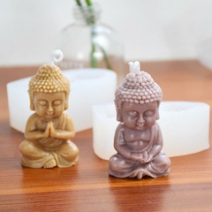 Molde de silicona de vela de Buda para manualidades en internet