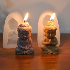 Molde de silicona de vela de Buda para manualidades en internet