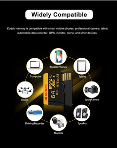 Imagen de Kodak-tarjeta De Memoria Micro SD Clase 10, 32GB, 64GB, 128GB, 256GB.