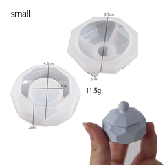 Molde de silicona con tapa para fabricación de artesanías, maceta de flores re - comprar en línea
