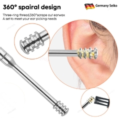 Imagen de Juego de limpiador de oidos, Kit de limpieza de oreja en espiral, facil de quita
