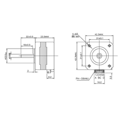 Nema17 17HS4023- 22mm