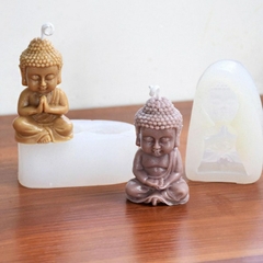 Molde de silicona de vela de Buda para manualidades en internet