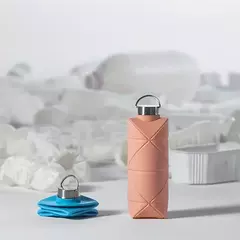 Botella de agua plegable a prueba de fugas, botella de silicona reutilizable par - tienda en línea