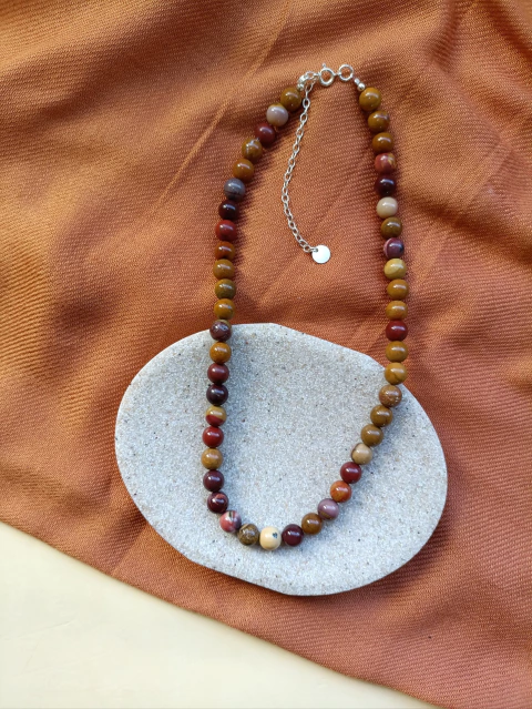 Collar de Piedra Jaspe Mokaite - comprar online