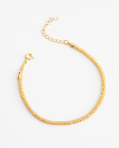 Pulseira Ravena boleada banhada a ouro 18k