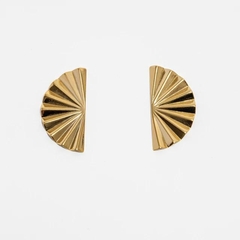 Brinco leque banhado a ouro18k (Dourado)