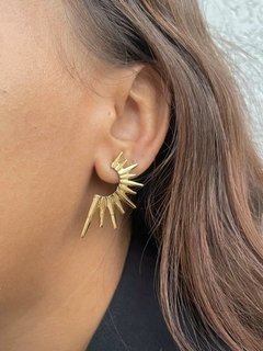 Brinco raio de sol G banhado a ouro 18K