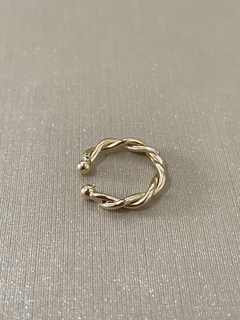 Piercing fake fios torcidos banhado a ouro18k