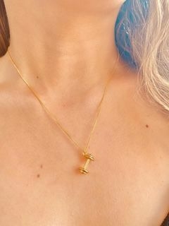 Colar Pingente Halter banhado a ouro 18k