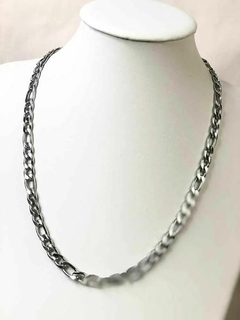 Colar masculino grosso (7mm) em aço inoxidável 60cm (prata) - comprar online
