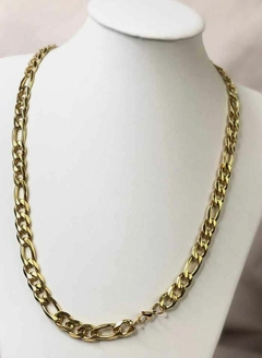 Colar masculino médio (5mm) em aço inoxidável 60cm (dourado) - comprar online