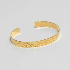 Bracelete regulável croco banhado a ouro 18k