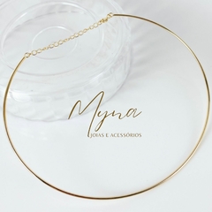 Choker aro minimalista banhado a ouro 18k