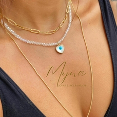 Colar longo 60 cm banhado a ouro18k - comprar online