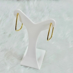 BRINCO ARGOLA QUADRADA P BANHADO A OURO 18K
