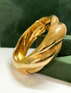 Bracelete croissant banhado a ouro 18k
