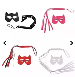 Kit Chicote Reforçado 40cm E Máscara Mulher Gato - comprar online