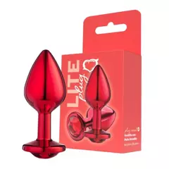 Plug Anal Vermelho Tamanho M Com Pedra Sexy Fantasy