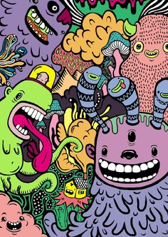 Lámina Monstruos - comprar online