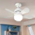 Ventilador De Teto Portátil 2 em 1 Lâmpada Led Silencioso Controle Remoto