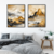 Quadros Decorativos Paisagem Montanhas Douradas 2 Peças na internet