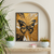 Quadro Decorativo Borboleta Dourada e Preta