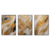 Kit 3 Quadros Decorativos Marmorisado Dourado Moderno - loja online