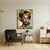 Imagem do Quadro Decorativo Mulher Colagem Flores Laranja