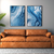 Quadros Decorativos Abstrato Azul 2 Peças - comprar online