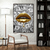 Quadro Decorativo Labios de Ouro e Dolar - comprar online