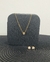 Conjunto Coração em Zircônia - Dourado - comprar online