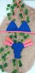 Conjunto de biquíni tricolor modelo triângulo... - comprar online
